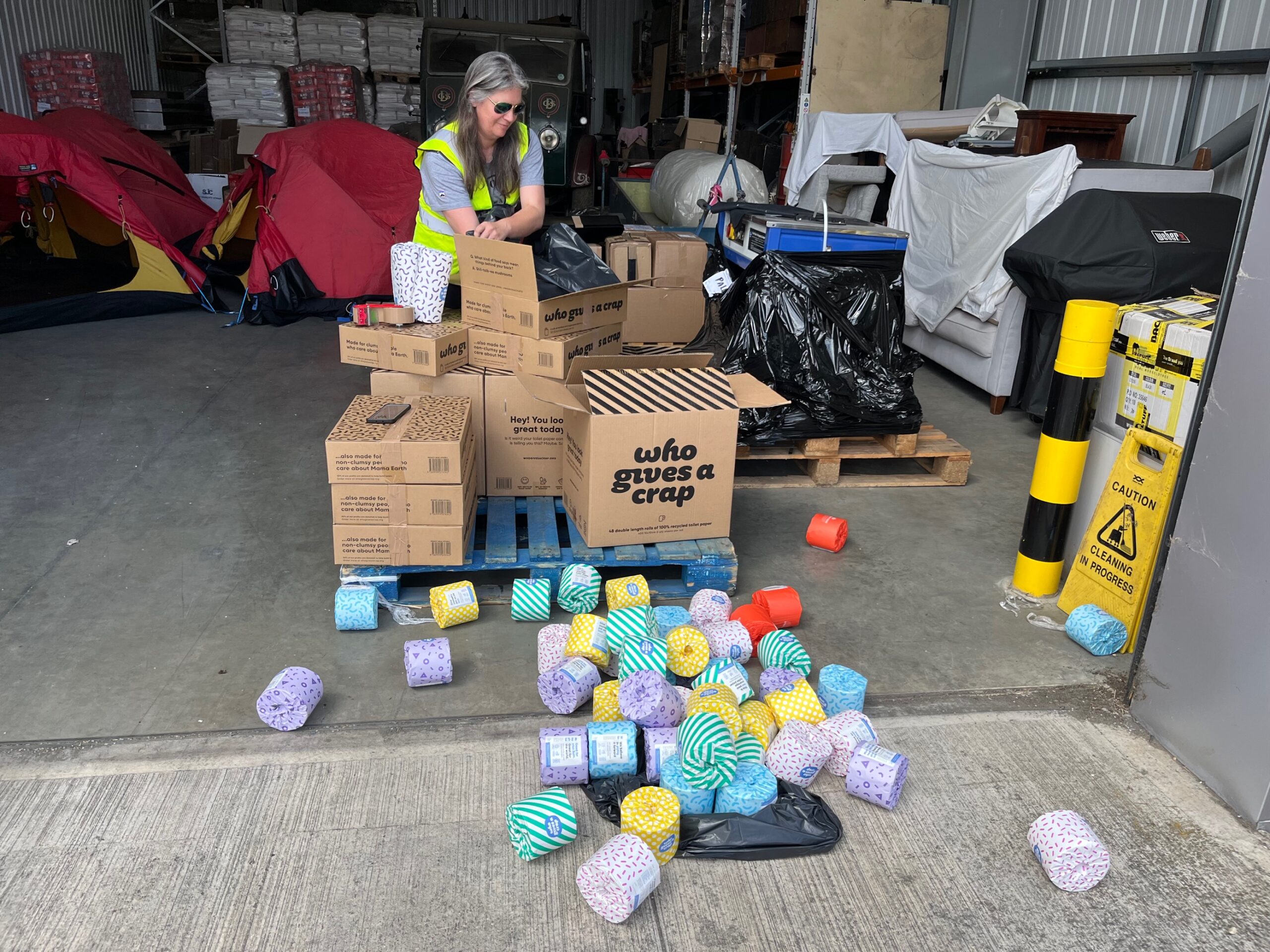 Packing supplies for Port Lockroy, in our Cambridge warehouse