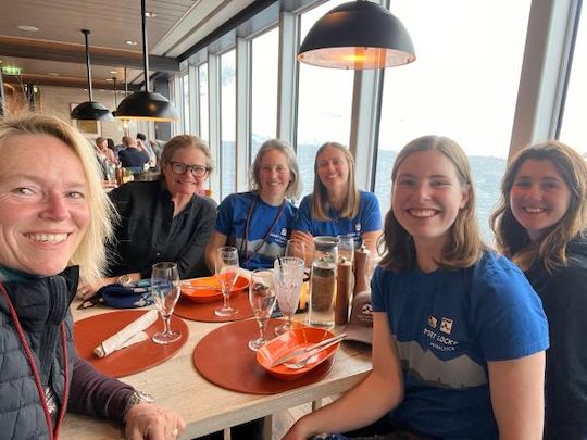 Selfie with the team, Hilde and Sunniva on MS Fridtjof Nansen