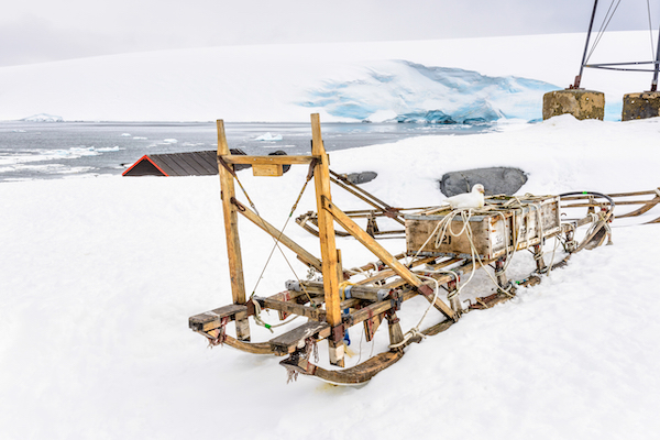 a sledge at Port lockroy