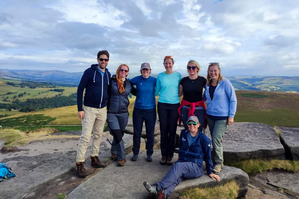 Heather with the UKAHT team outdoors