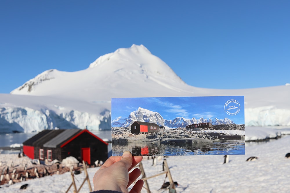 A postcard at Port Lockroy