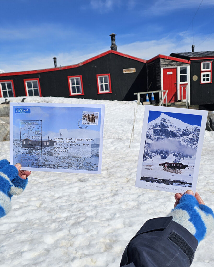 Santa Claus postcard at Port lockroy